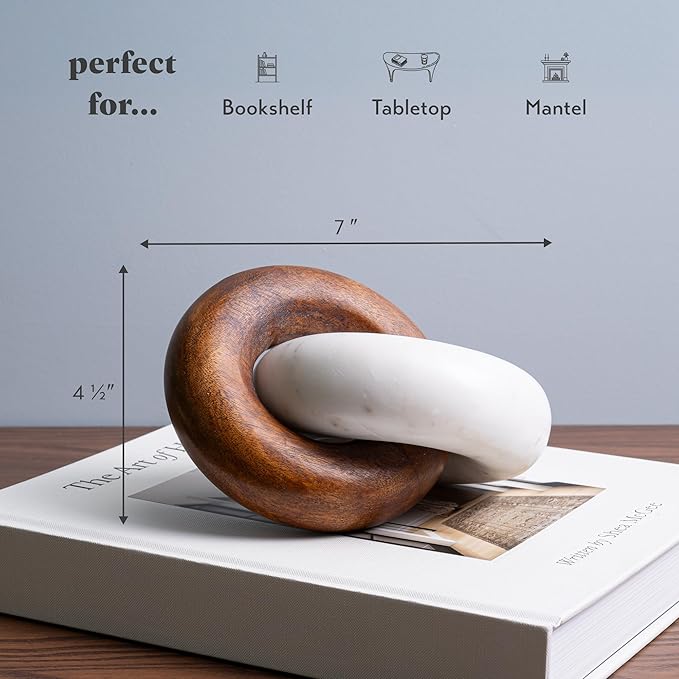 Cork & Mill Marble and Wood Knot Decor - Image 2