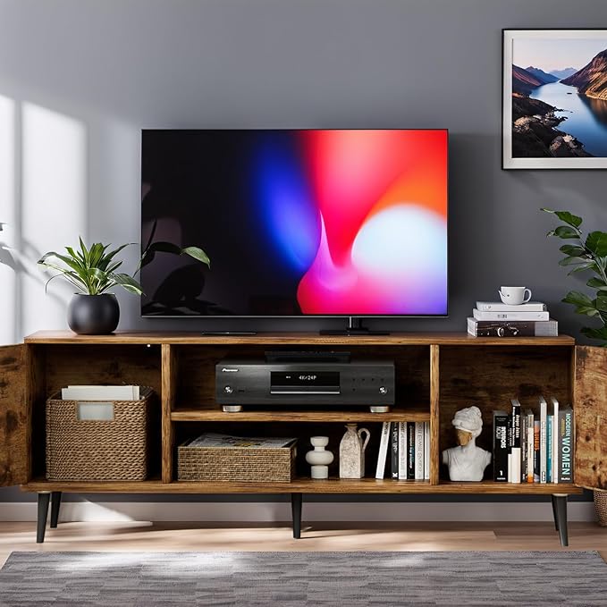 YESHOMY Modern TV Stand for 65" Television, Entertainment Center - Image 2