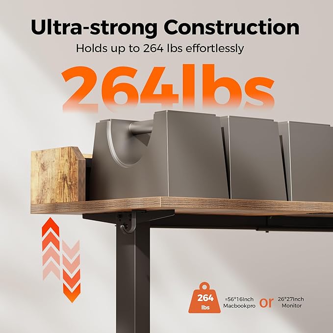 Agilestic L Shaped Standing Desk, Adjustable Height Corner Gaming Desk - Image 6