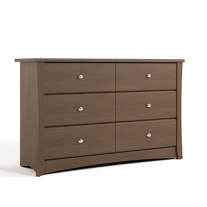Storkcraft Crescent 6 Drawer Double Dresser – GREENGUARD Gold Certified by Storkcraft