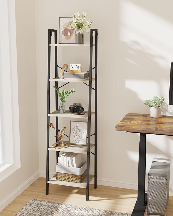 Ladder Shelf, Bookshelf Bookcase, Freestanding Corner Storage Shelve - Image 7
