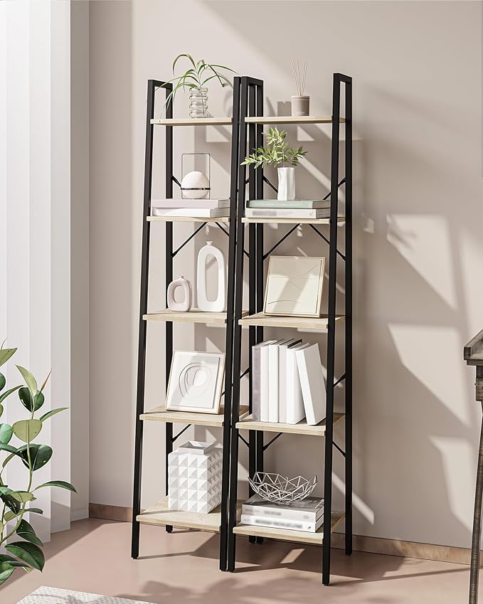 Ladder Shelf, Bookshelf Bookcase, Freestanding Corner Storage Shelve - Image 6