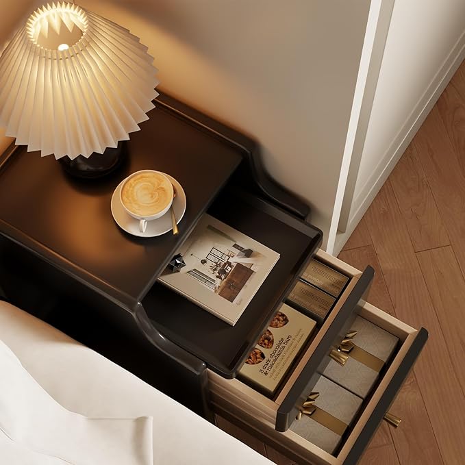 Wood Nightstand, Bedside Table for Bedroom - Image 3