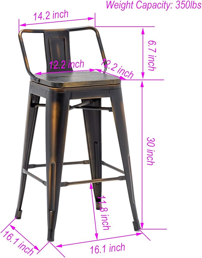 30 Inch Swivel Bar Stools Set of 4 - Image 8