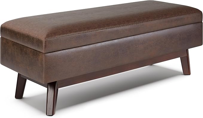 SIMPLIHOME Owen 48 inch Wide Mid Century Modern Rectangle Rectangular Storage by SimpliHome