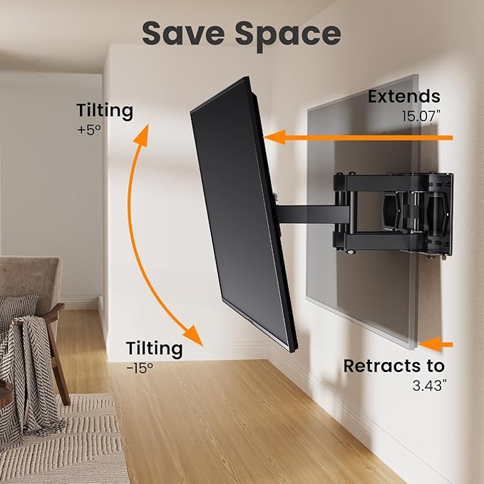 50 55 65 inch Full Motion TV Wall Mount - Image 6