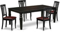 East West Furniture LGAV5-BLK-LC 5 Piece Dinette Set Includes a Rectangle by EastWestFurniture