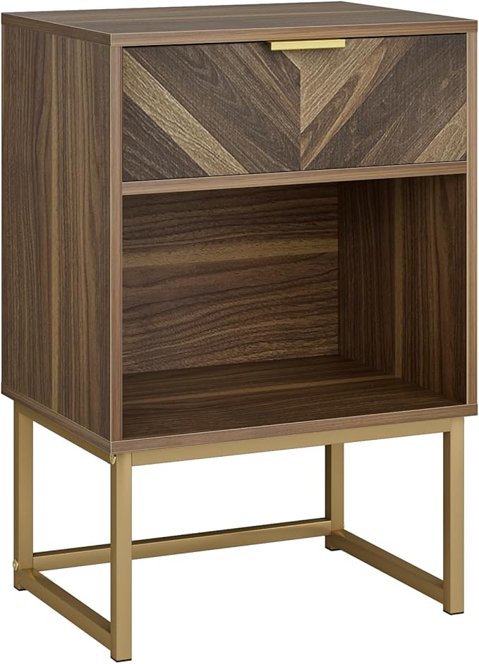 Masupu Nightstand, Modern Night Stand Boho Farmhouse Wood Bedside Table - Image 9