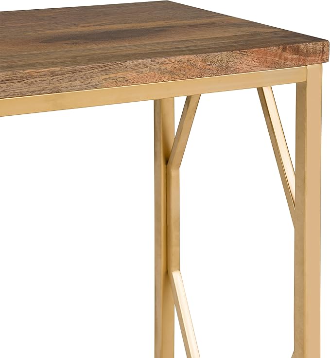 SIMPLIHOME Selma Contemporary 20 Inch Wide Metal and Wood Accent Side Table in - Image 7