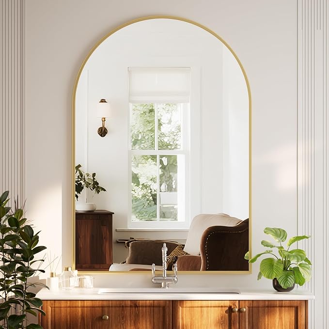 HARRITPURE 32"x48" Arched Bathroom Mirror - Image 7