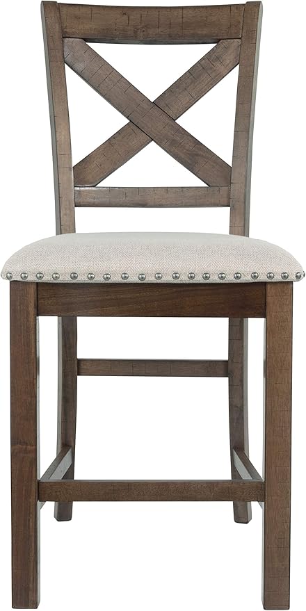 Signature Design by Ashley Moriville Rustic Farmhouse 24.5" Upholstered Barstool - Image 9