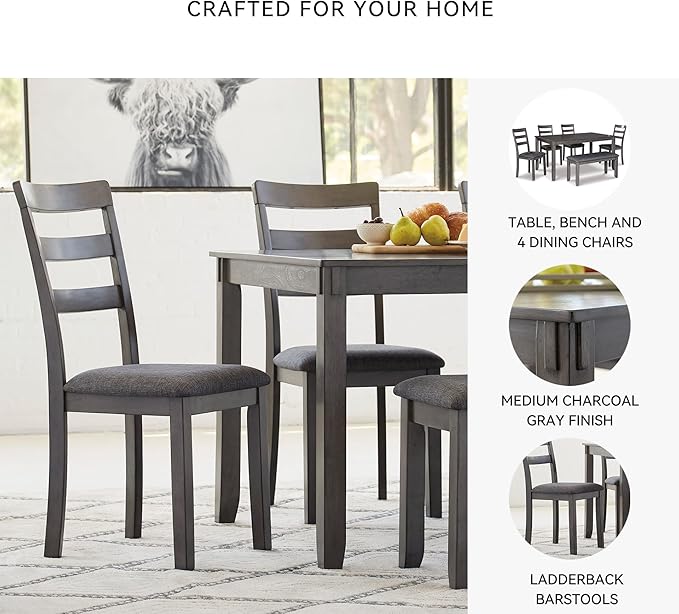 Signature Design by Ashley Bridson Modern 6 Piece Dining Set, Includes Dining - Image 4