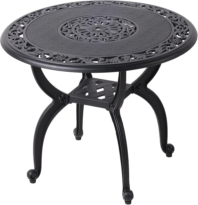 Cast Aluminum Side Table for Outdoor Patio, Balcony - Image 5
