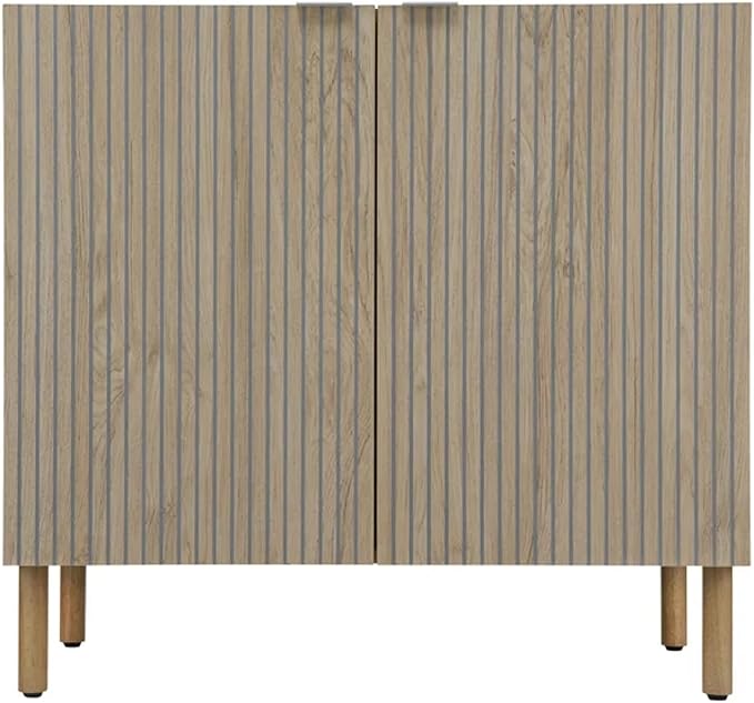 Sango Merk 2-Door Cabinet, Modern Brown Storage Cabinet - Image 4
