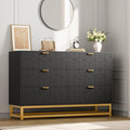 GAOMON Black Dresser for Bedroom, Modern 6 Drawer Double Dresser by GAOMON