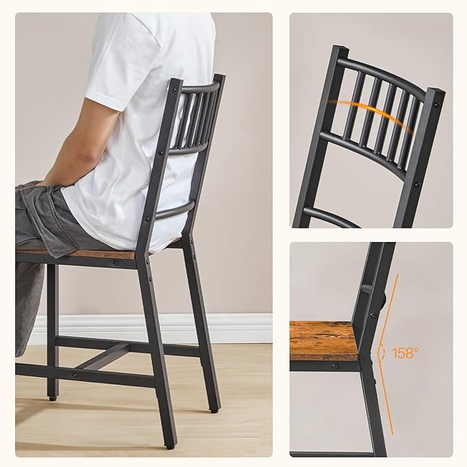 HOOBRO Kitchen Chairs Set of 2, Wooden Dining Room Chairs - Image 4