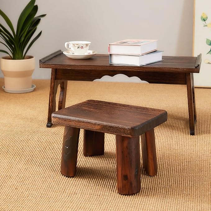 Wooden Stool, Rectangular Bedside Step Stool, Step Ladder - Image 6