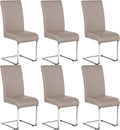 Yaheetech Dining Chairs Set of 6 Modern Faux Leather Upholstered Dining Room by Yaheetech