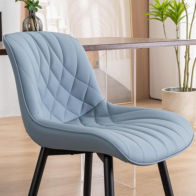 YOUNUOKE Dining Chairs Set of 2 Mid Century Modern Kitchen Chair Comfortable - Image 6