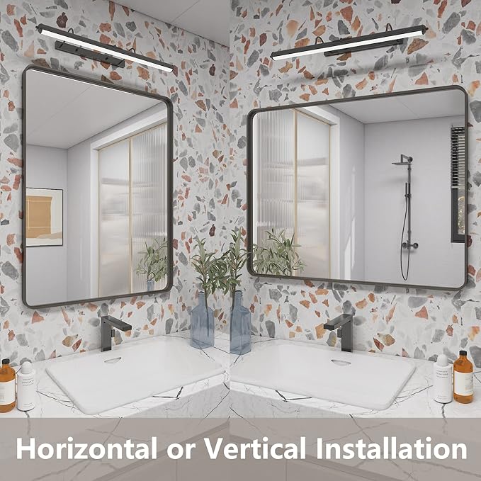 30x36 Bronze Bathroom Wall Mirror, Modern Brushed Metal Framed Mirror - Image 5