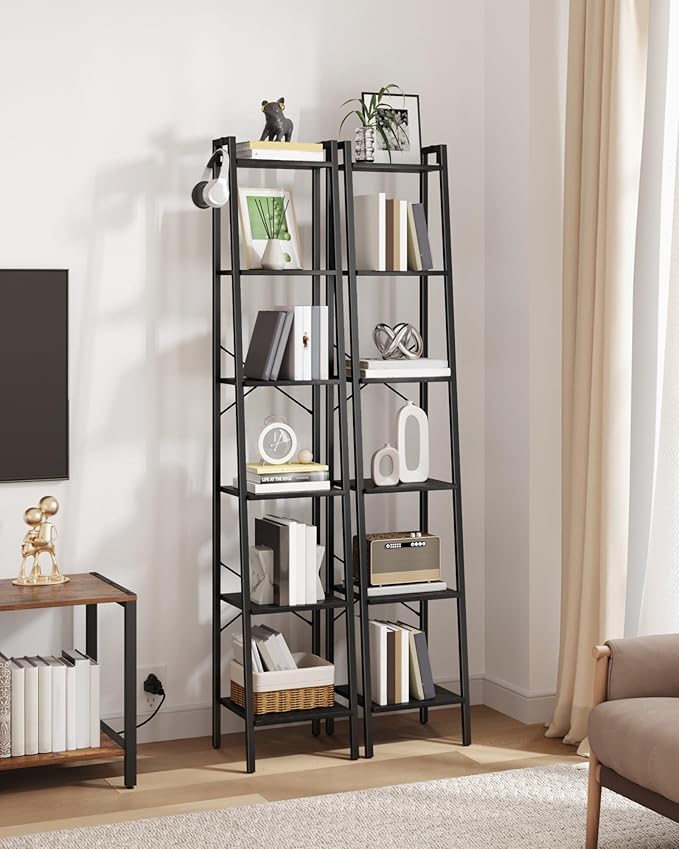 Ladder Shelf, Bookshelf Bookcase, Freestanding Corner Storage Shelve - Image 3