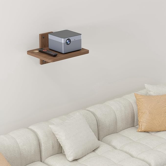 WALI Floating TV Shelves for Wall, Projector Shelf Holds Up to 22lbs, Wooden - Image 7