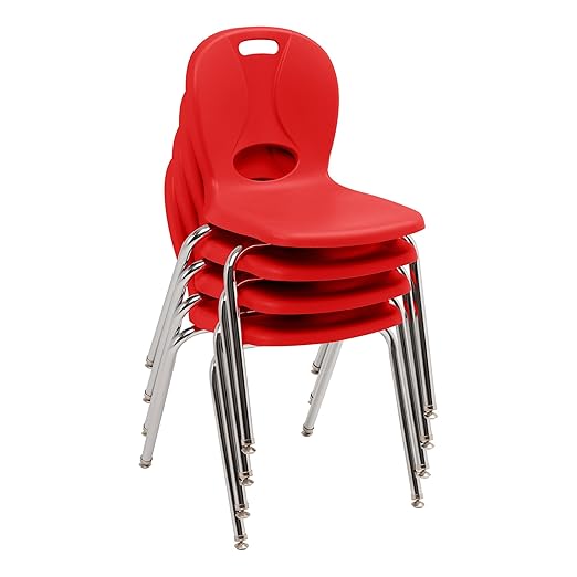 Learniture LNT-118-CSW-RD Learniture Structure Series Stackable School Chairs by Learniture