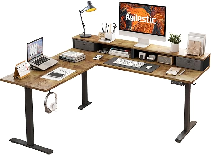 Agilestic L Shaped Electric Standing Desk by Agilestic