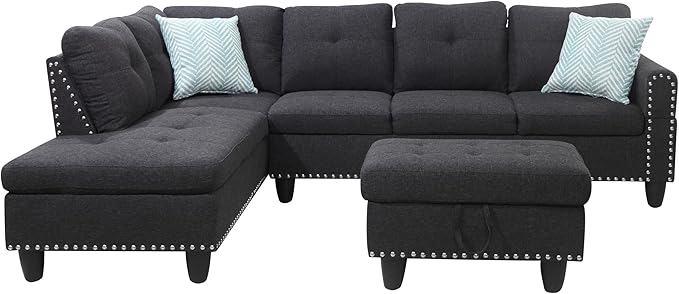 Ball & Cast 98" L Shaped Sectional Couch - Image 4