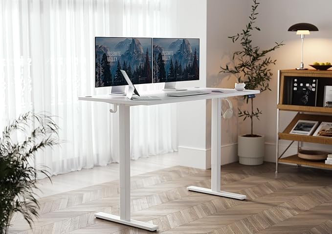 Seang Standing Desk with Adjustable Height, 63x24 Inch Electric Stand Up Desk - Image 2