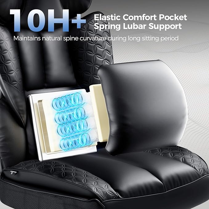 GTRACING Big and Tall Gaming Chair 400lbs Heavy Duty Office Chair - Image 5