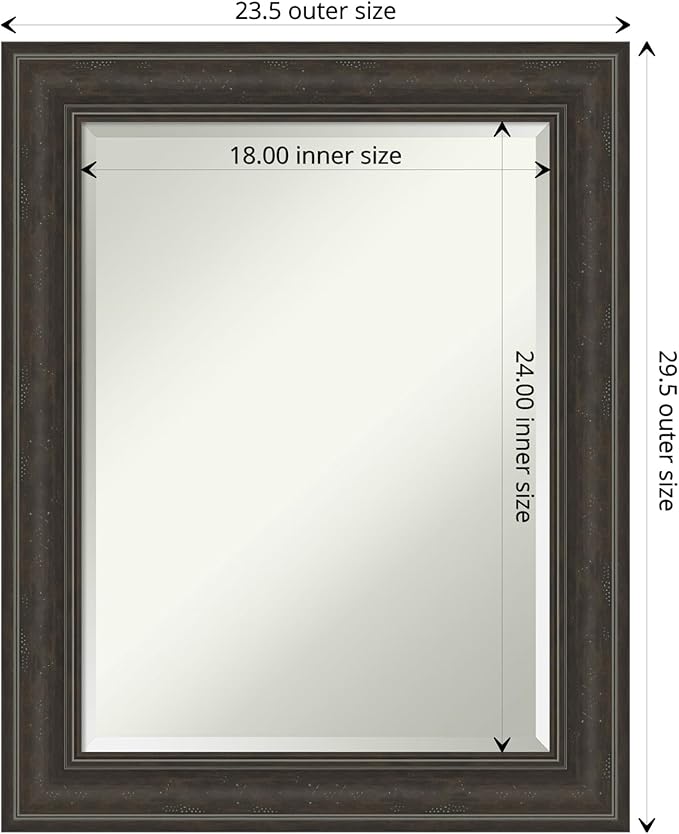 Amanti Art Brown Bathroom Mirror - Image 4