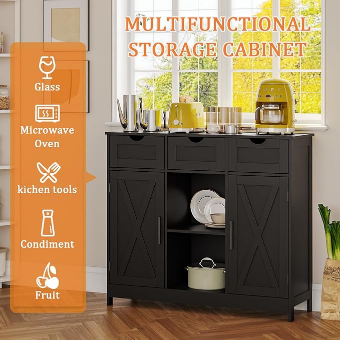 Storage Cabinet, Coffee Bar Cabinet - Image 3