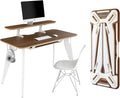 HOEK Dorm Room Desk Bundle, 47.5" x 23", Folding Student Study Desk by HoekHome
