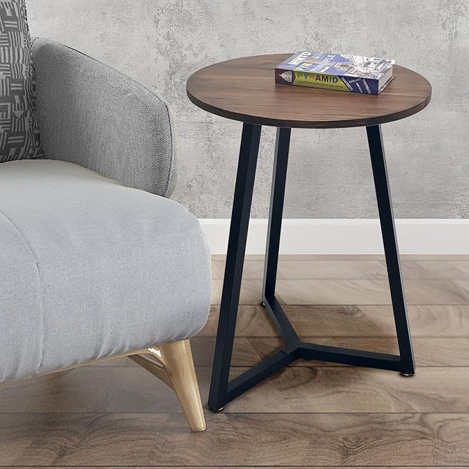 Round Metal Coffee Table Legs, 16 Inch Black Iron Dining Table Base Only - Image 5