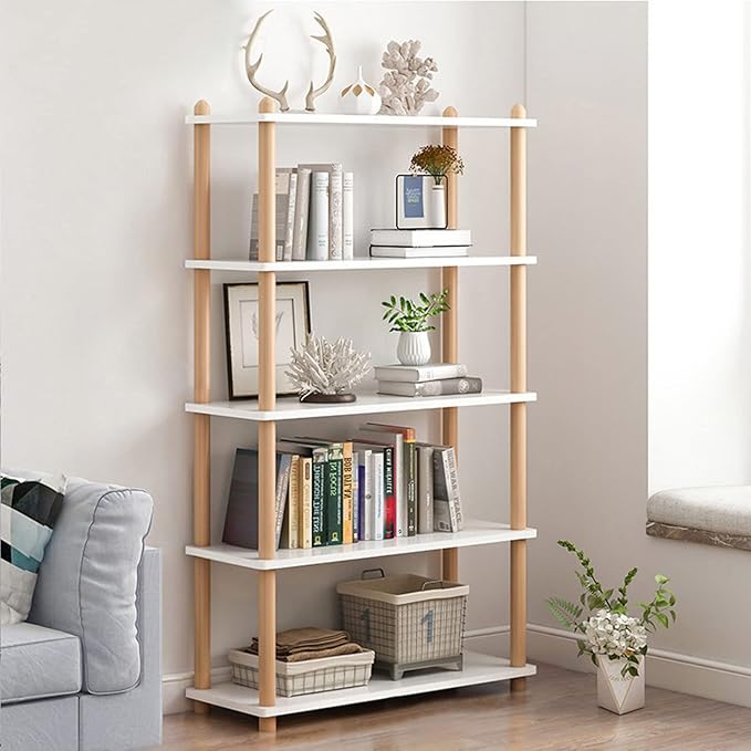 IOTXY 5-Tier Wooden Shelf Bookcase by IOTXY