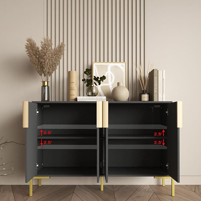 4 Doors Sideboard Buffet Cabinet - Image 7