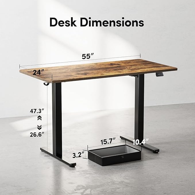 BANTI 55x24 Inches Electric Standing Desk - Image 2