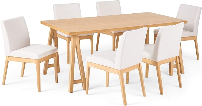 Christopher Knight Home Benson Mid-Century Modern 7 Piece Dining Set, Light by ChristopherKnightHome