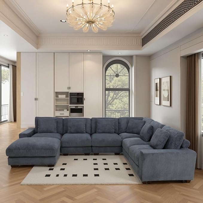 L Shaped Sectional Couches for Living Room, Stylish Sectional Loveseat Sofa - Image 3