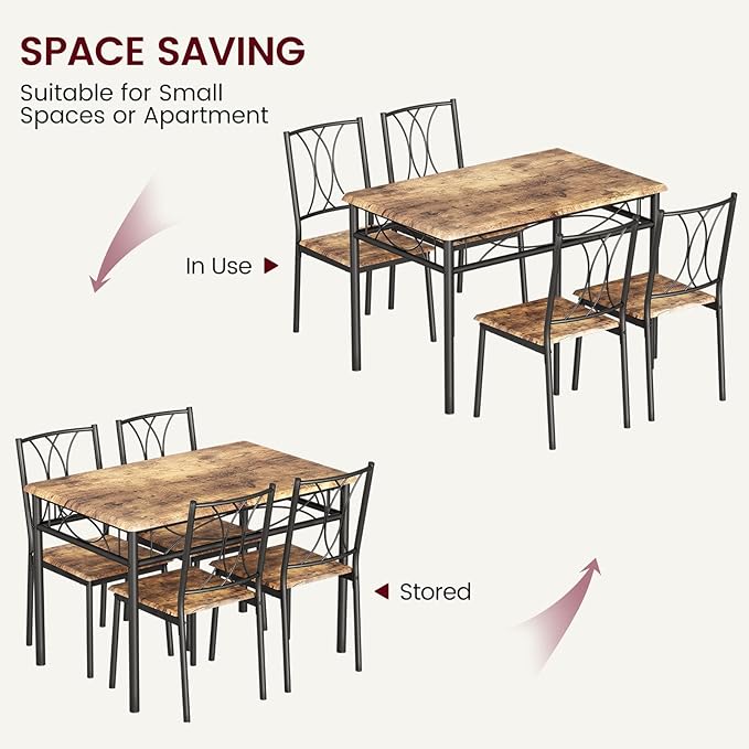 CABIHOME Dining Table Set for 4, Kitchen Table Set - Image 8