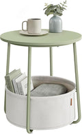 VASAGLE Small Round Side End Table, Modern Nightstand by VASAGLEbySONGMICSHOME