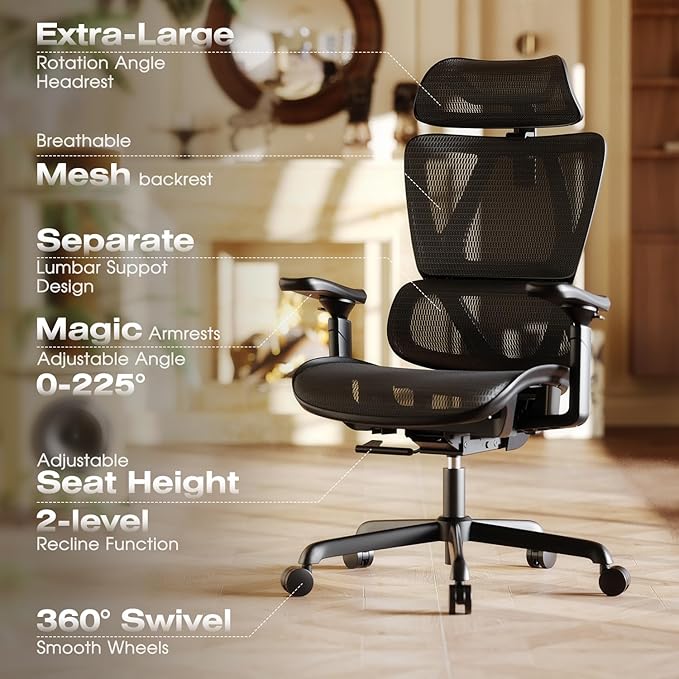 ELABEST T11 Ergonomic Office Chair, High Back Desk Chairs - Image 9