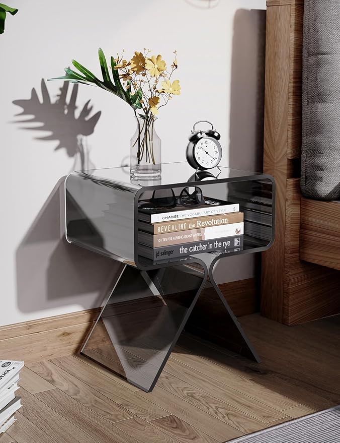 Acrylic Nightstand Side Table Modern Design Clear Home Decor Display End Table - Image 8