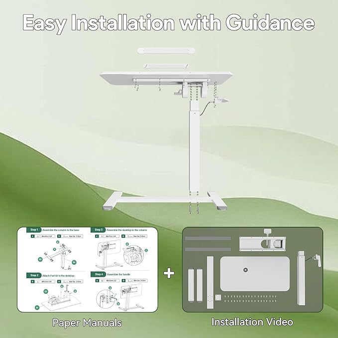 Rolling Laptop Desk, 180° Tiltable Mobile Standing Desk Height Adjustable - Image 9