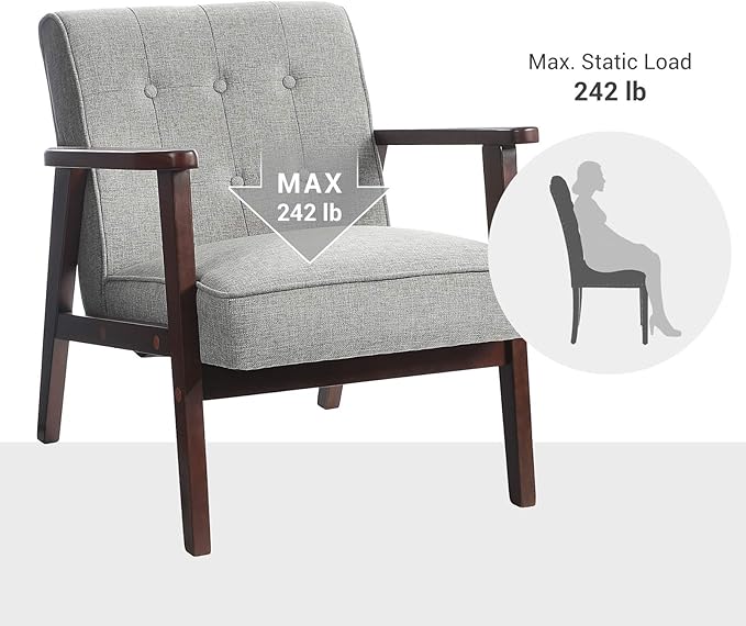 SONGMICS Accent Leisure Chair, Mid-Century Modern Arm Chair - Image 9
