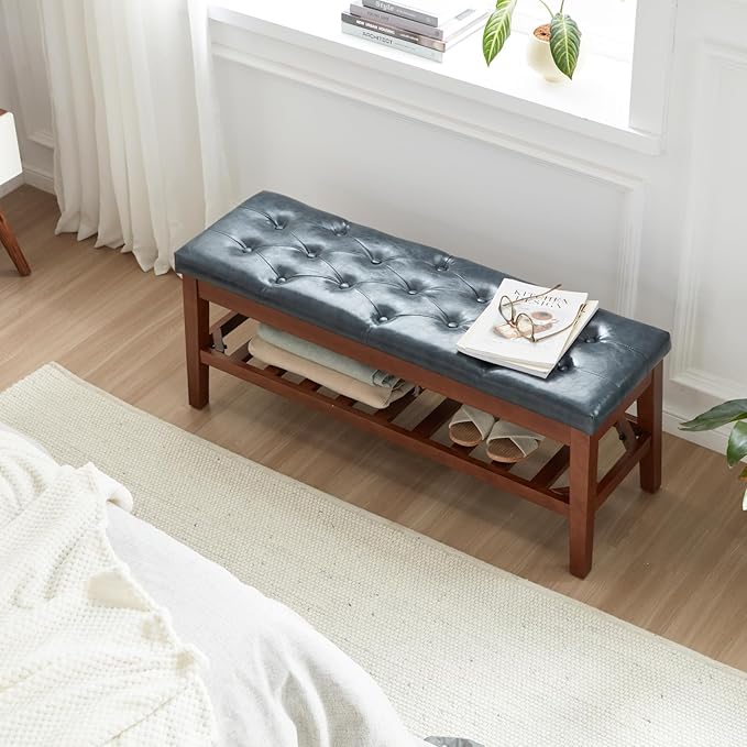 Upholstered Shoe Bench Entryway Bench - Image 4