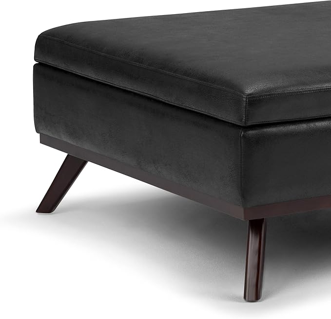 SIMPLIHOME Owen 36 inch Wide Mid Century Modern Square Coffee Table Storage - Image 9