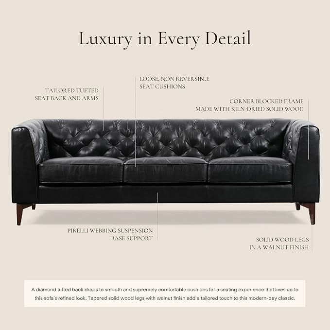 Poly & Bark Essex Leather Couch - Image 4
