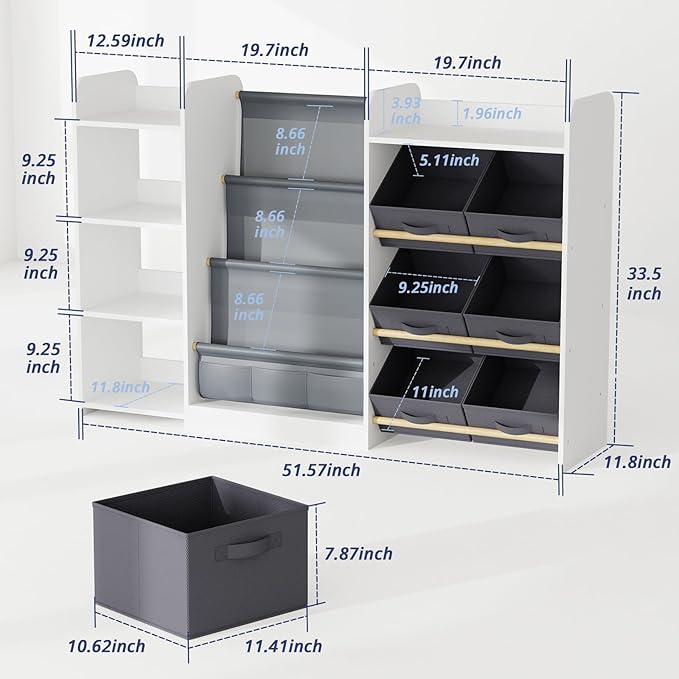 Kids Toy Book Storage Organizer - Image 2